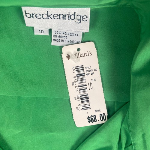 Blusa Breckenridge Dillard’s Verde Botón Frontal Mujer Talla 10 De Colección Nueva Con Etiquetas - Imagen 3 de 11