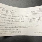 The Pampered Chef Frosted Dot 10 oz Clear Polka Dot Glasses Set of 4 #2332 — photo 2