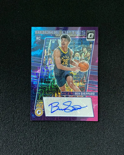 2023-24 Panini Donruss Optic Choice Nebula Ben Sheppard RC Rookie Auto 1/1 WU89