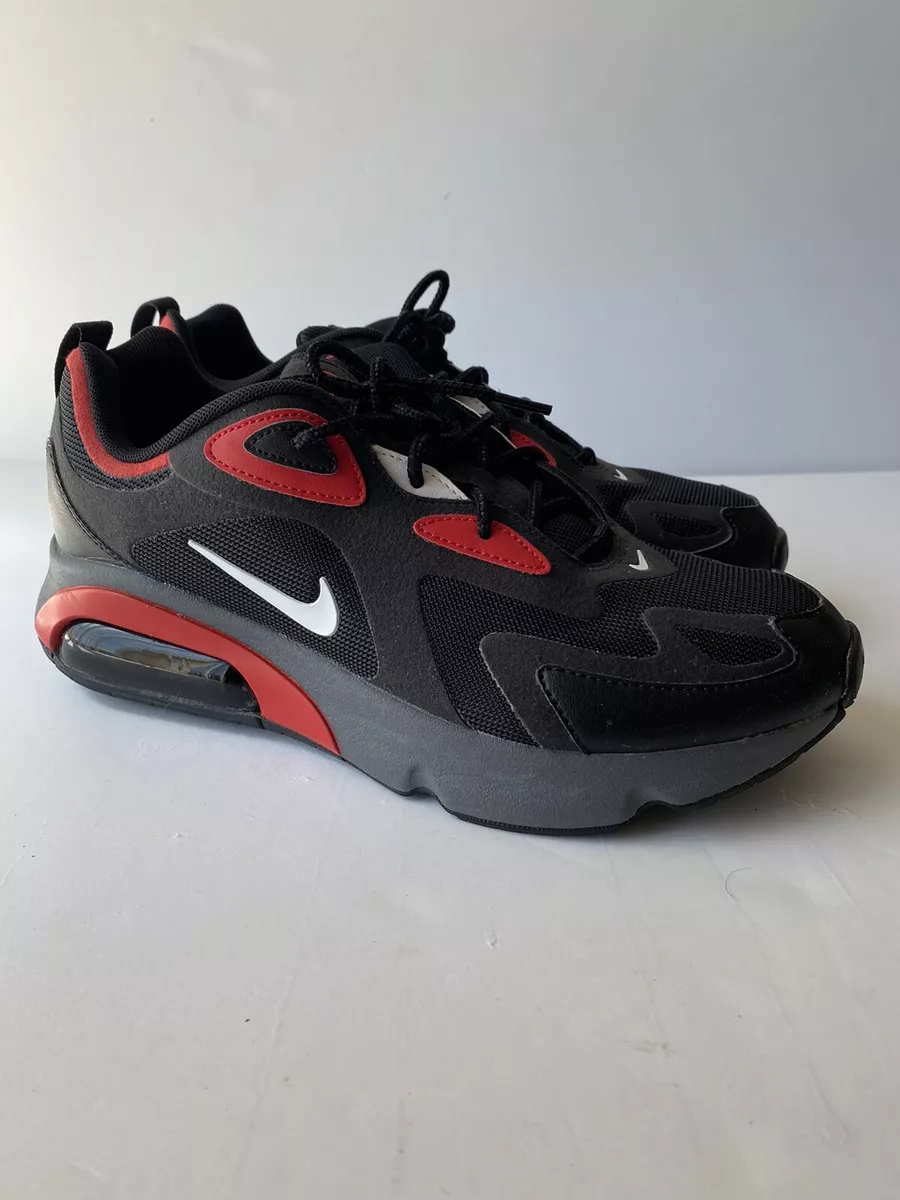 Nike Air Max 200 Athletic Running Shoes Red Black CI3865 002 Men s Size 8.5