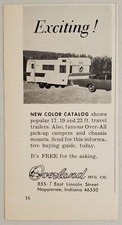 1969 Print Ad Overland Travel Trailers Made in Nappanee,Indiana