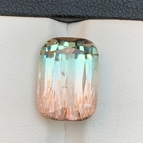 Bicolor Natural Tourmaline Ring, Necklace Pendant Loose Gemstone 9.65 Ct Cushion - Bild 5 von 13