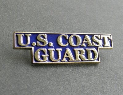 USCG COAST GUARD SCRIPT CUTOUT LAPEL PIN BADGE 1.75 INCHES