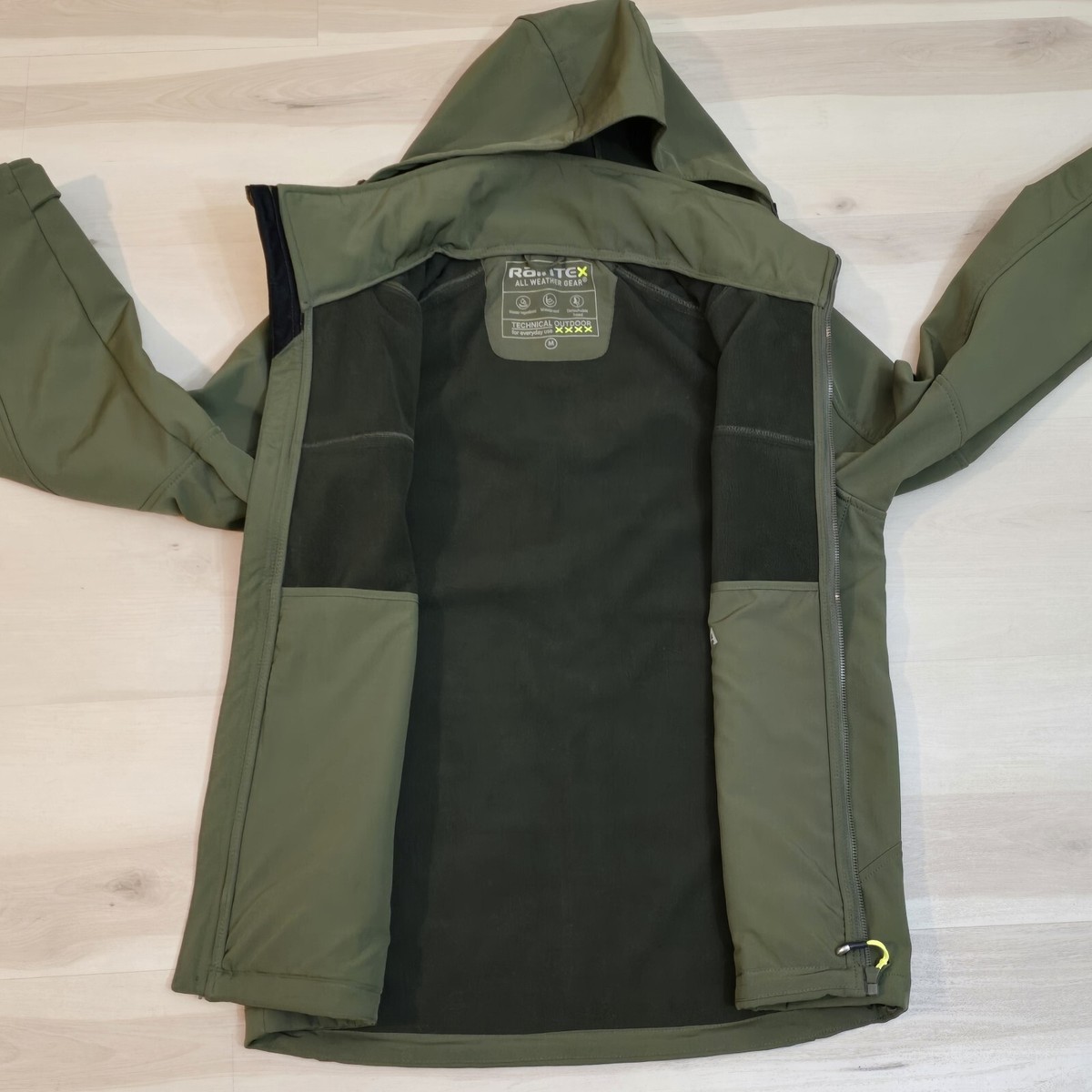 Raintex C&A All Weather Gear Fullzip Hoodie Olive Green Outdoor Jacket Size  M | eBay