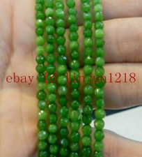4mm Faceted Natural Green Peridot Gemstone Round Loose Beads 15" AAA