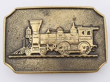 Steam Coal Train Engine Vintage Belt Buckle