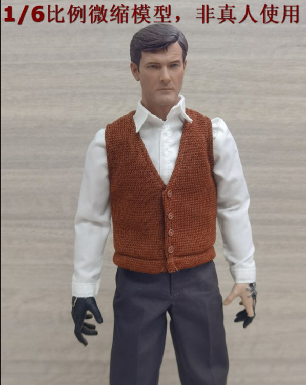 1/6 Scale Male Soldiers Clothes Accessories Brown Color Waistcoat Vest Model