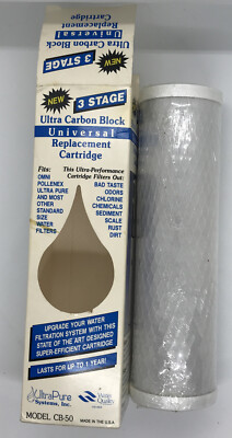 3 Stage Ultra Carbon Universal Replacement Cartridge Ultra Pure Model CB-50