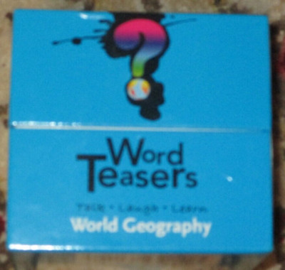 Word Teasers World Geography Facts Cards Ages 8 Plus Teaching Study Tool