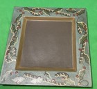 Vintage  Teak Snack  Christmas Wooden Plate 10” X 10”