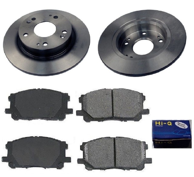 Rear Ceramic Brake Pad Set & Rotor Kit for 20072013 Honda Civic 4W