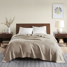 Madison Park Cotton Luxury Blanket Soft Cozy 100 Egyptian Cotton for Bed or Sofa