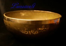 Singing Bowl with Engraved Image of Female Buddha Saraswati 2190 G