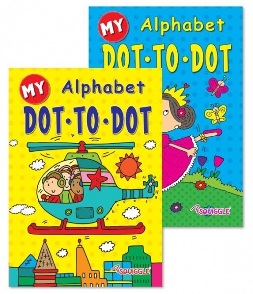2 x A4 KIDS ALPHABET DOT TO DOT PUZZLE BOOK BOOKS COLOURING