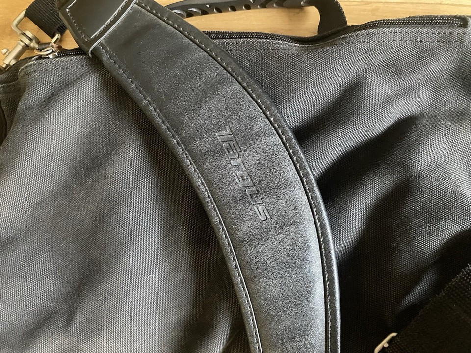 Ecosusi Messenger Bag Laptop Leather Canvas, Shoulder Strap,Travel