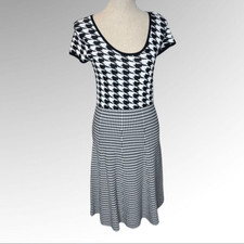 SAKS FIFTH AVE BLACK Houndstooth Sweater Dress, SP