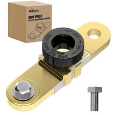 Nilight Side Post Battery Disconnect Switch Heavy Duty 12DVC 125A Negative Power