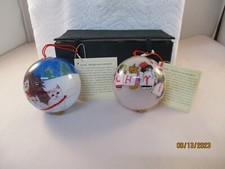 Cat/Kitten Painted Glass Ornaments
