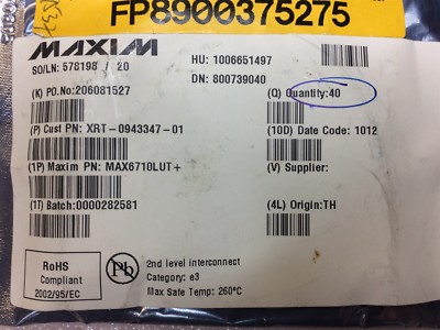 MAX6710LUT+ MAXIM MAX6710LUT IC SUPERVISOR MPU 3.3V 1.8V ADJ ROHS 10 PIECES