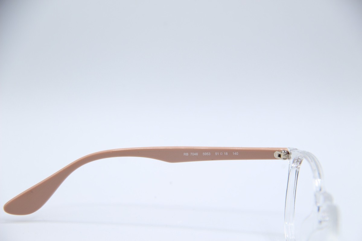 NEW RAY BAN RB 7046 5953 CLEAR PINK AUTHENTIC DESIGNER  display picture 2
