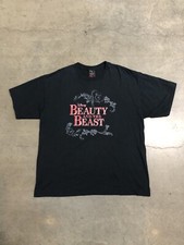 Vintage Y2K Disney Beauty and The Beast Broadway Musical Logo T-Shirt Adult XL