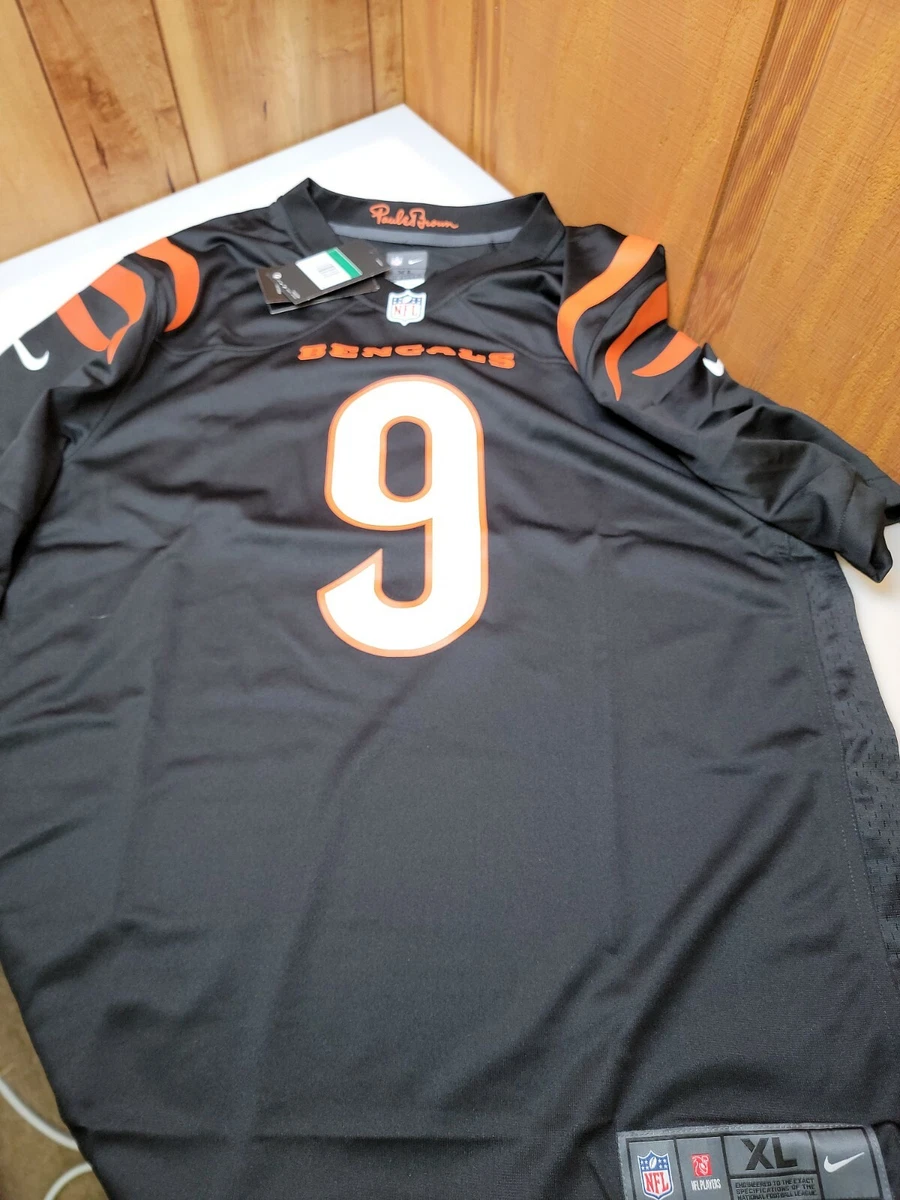 Men's Cincinnati Bengals Joe Burrow Nike Black Game Jersey