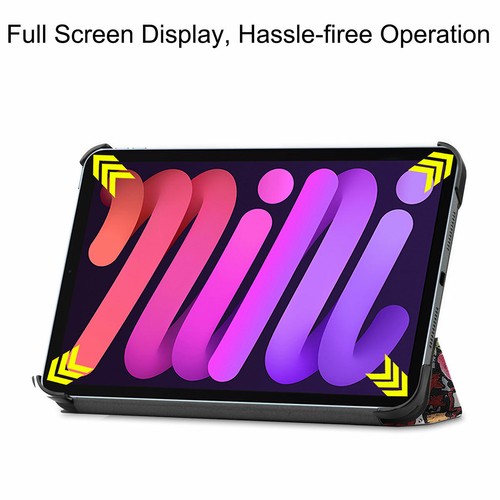 Folio Smart Cover Tri-Fold Leather Stand Case Cover For Apple iPad mini 6 A17Pro - Picture 89 of 148