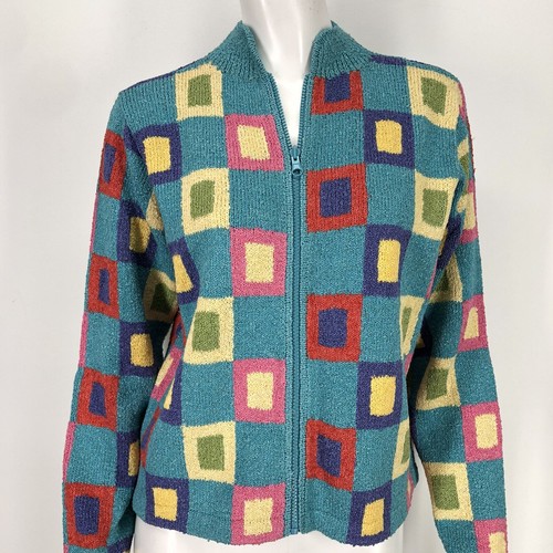 Womens Small Cardigan Sweater Full Zip 