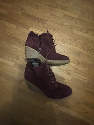 Damen Plateau Schuhe in Bordeaux 36