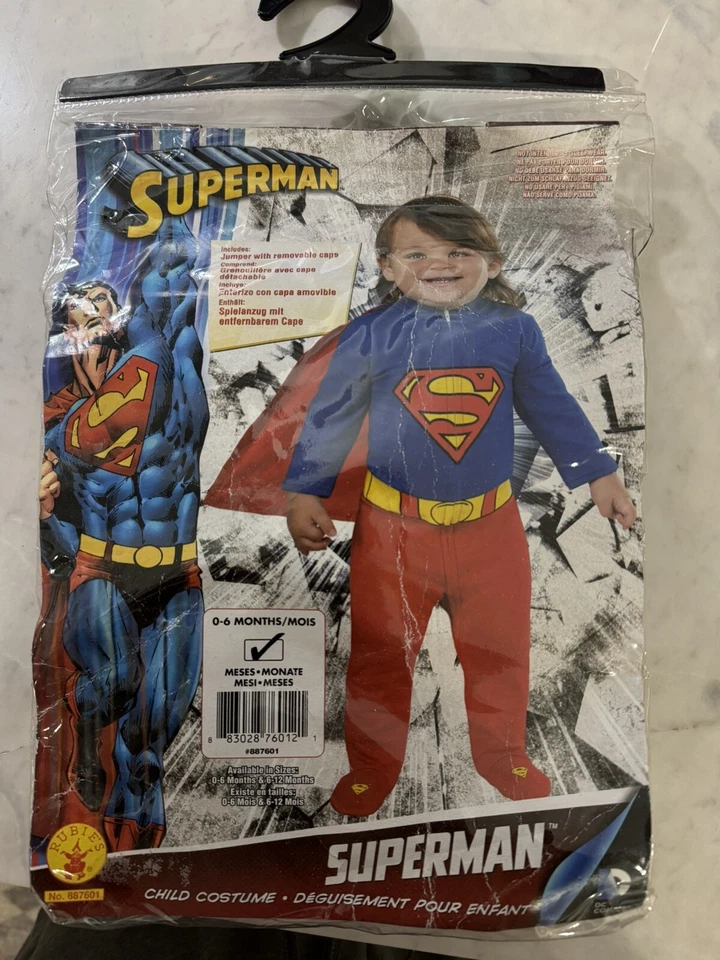 Superman Superhero Costume Superman Halloween Fancy Dress - Image 3 of 3