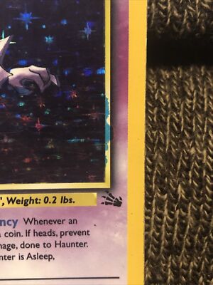 Haunter 6/62 Fossil Unltd. Holo Rare BLUE INK STAIN ERROR MISPRINT