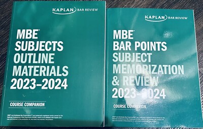    2023~2024 Kaplan Bar Rev MBE Bar Points Subject Memo & Rev (2 Vol Set)   