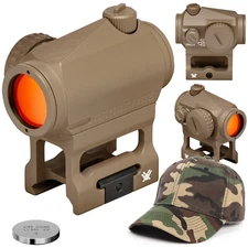 Vortex Optics Crossfire Red Dot 2 MOA CF-RD2-T with Free Camo Forest Hat Bundle