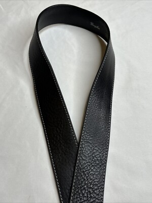 Garuglieri Black Calf Hair/ Leather Belt Garuglieri Women XL Black Leather Calf Hair Buckle Belt Made  main image 3