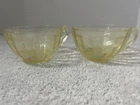 LOT OF 2 Depression Glass Canary Yellow Hocking Glass Co. "Cameo Ballerina Cup"