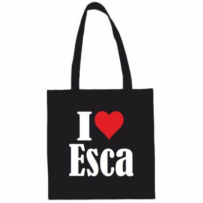 Tasche Beutel Baumwolltasche I Love Esca Geschenk Geburtstag Valentinstag Weihna