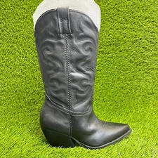 Steve Madden West Womens Size 6 Black Classic Outdoor Pointed Toe Cowboy Boots
