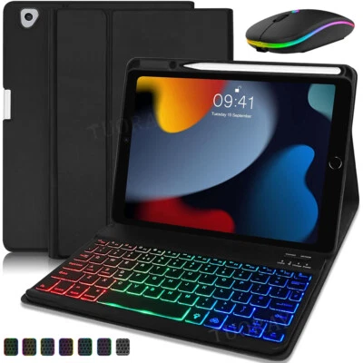 OMATOP Backlit Keyboard Case With Mouse For iPad 11/10/9/8/7/6/5th Gen Air 6 5 4 Pro 11