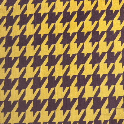 Houndstooth Stretch Cord Fabric Robert Kaufman By the Yard Rust Brown #BT
