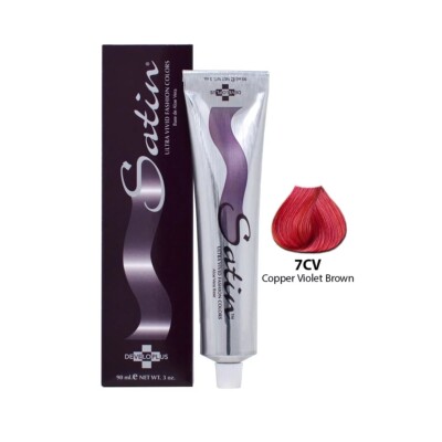 Developlus Satin Hair Color 7CV Copper Violet Brown, 3 oz