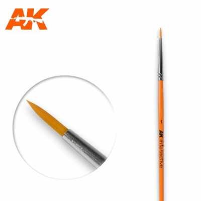 1 ROUND MODELING PAINT BRUSH AK 603 HOBBY CRAFT TOOL MODEL ACCESSORY