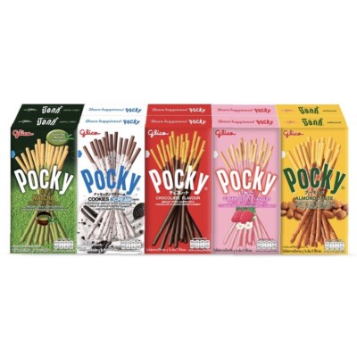 10 x Glico Pocky Biscuit Stick Chocolate Strawberry & Other Flavour Japanese Sn 
