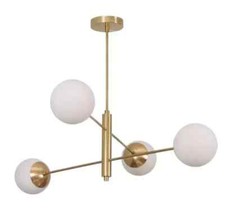4 Globe Shade Sputnik Brass Chandelier Fixture Handcrafted Lamp Modern Light