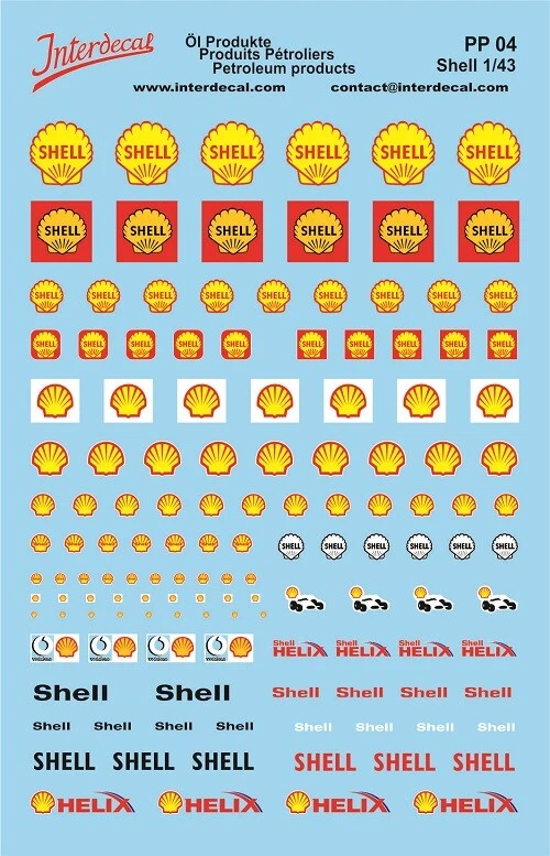 Produits Pétroliers 04 1/43 Décalcomanies 120x85mm INTERDECAL