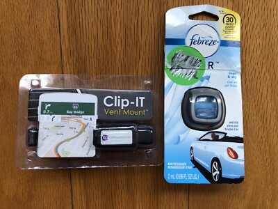 New Febreze Car Air Freshener & Vent-mount Phone Holder NIB