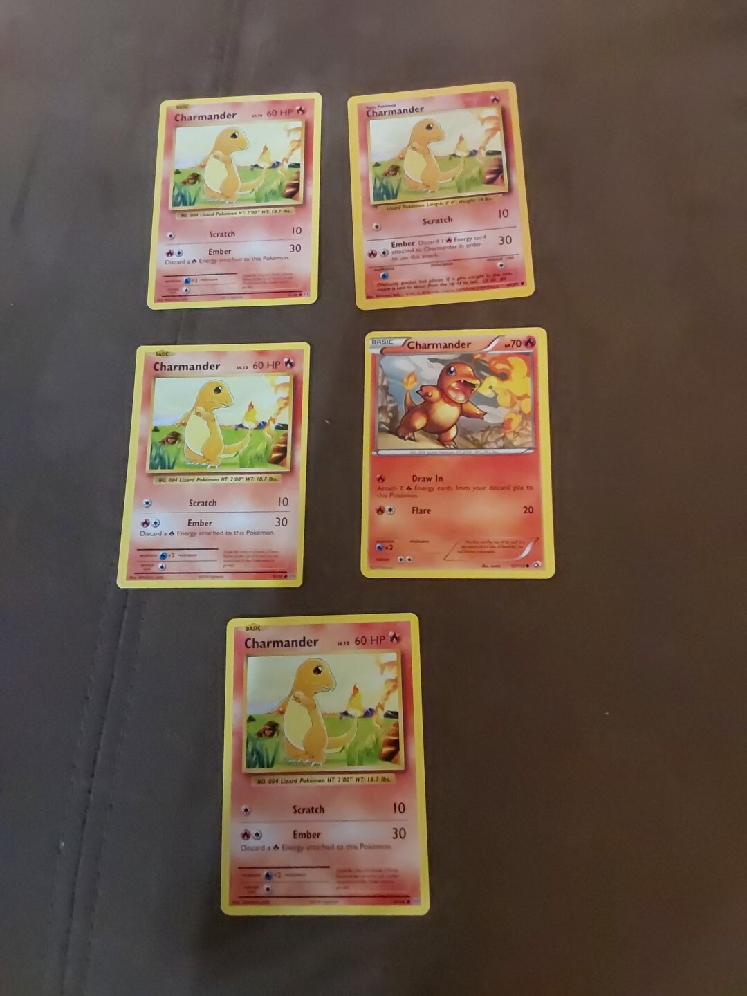 Charmander - Pokemon 5 Card LOT