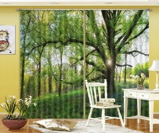 3D Sunny Tree ZHUA3054 Photo Curtain Window Blockout Fabric Amy 2023