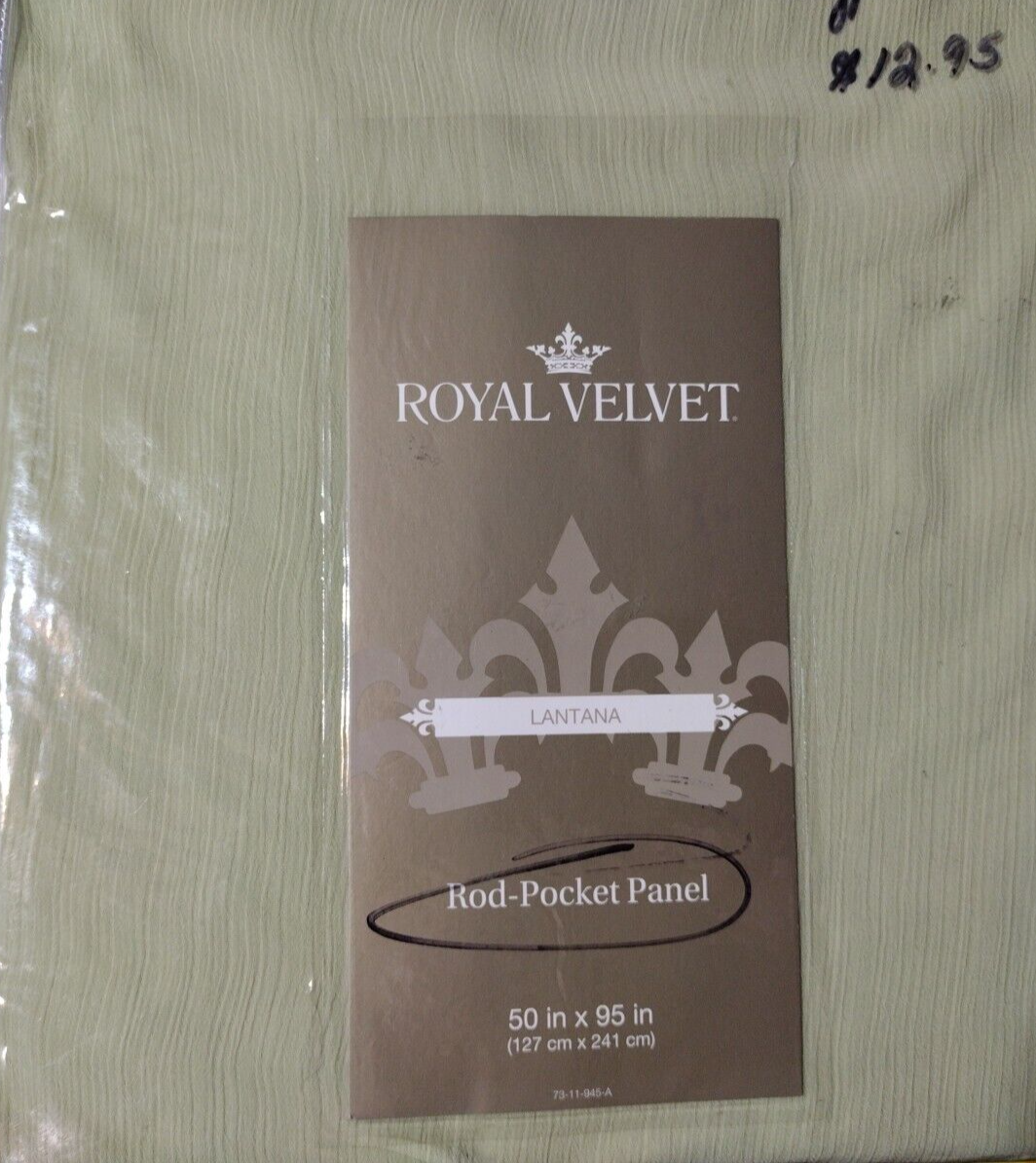 JCP, Royal Velvet Rod Pocket Curtain Panel, Lantana Italian Cyprus, 50