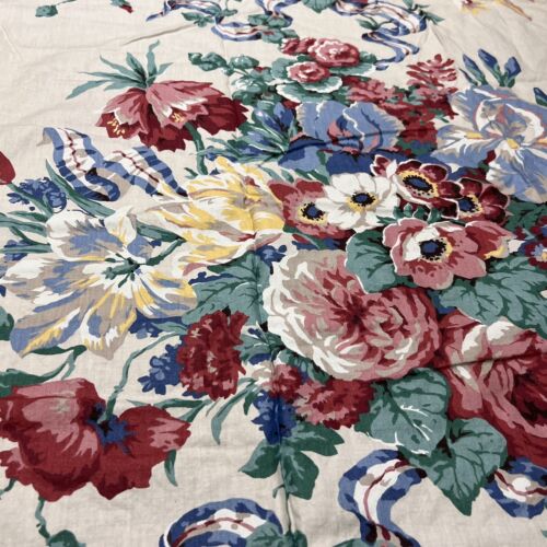 Grand tissu floral vintage maison 'N tissus et draperies 76,5 x 36 pouces - Photo 1 sur 9