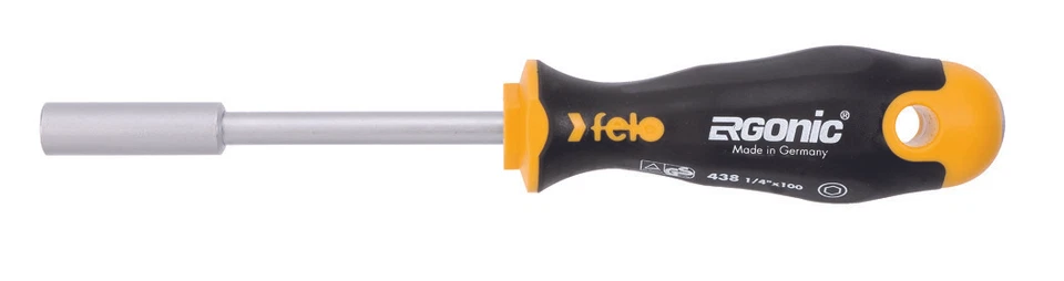 Felo Ergonic 1/4" Magnetic Bit Holder Screwdriver Handle 8" Length 53711 - Image 2 of 3
